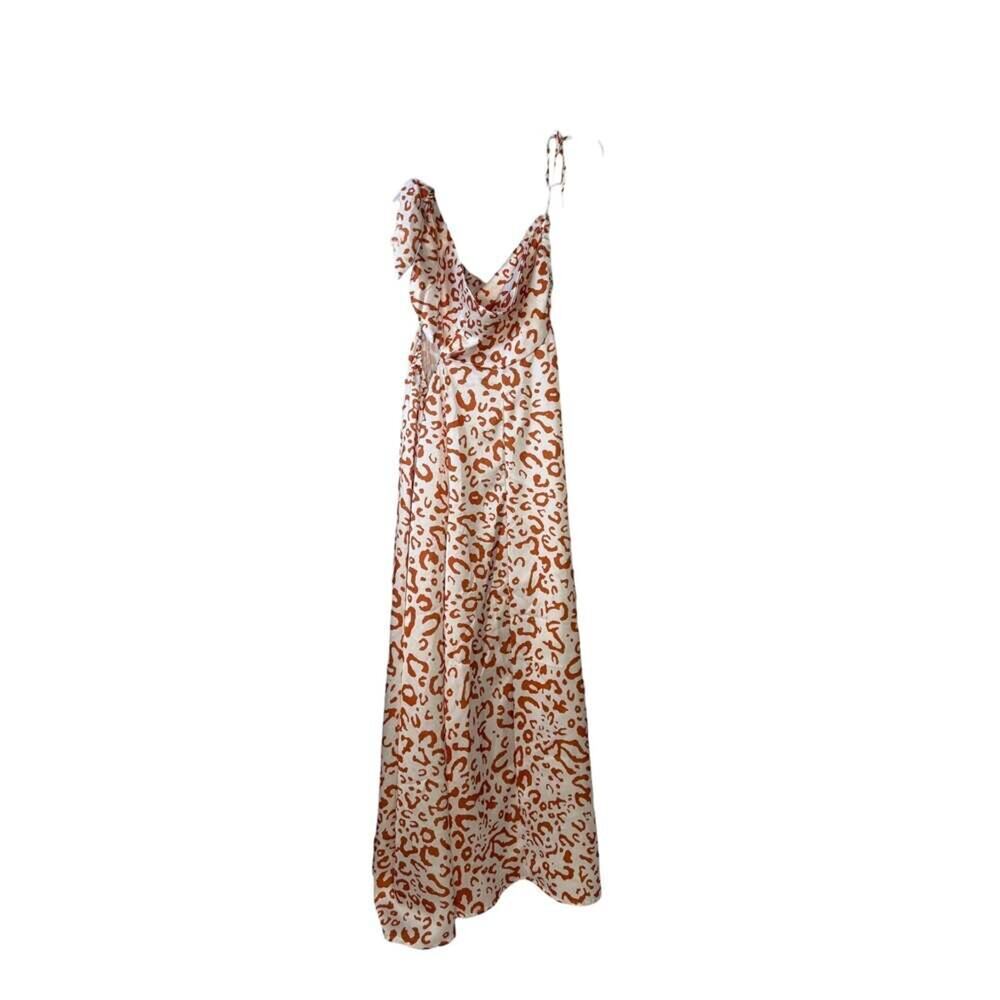 SHEIN Cowl Neck Leopard Print Satin Cami Maxi Dress - Picture 2 of 2